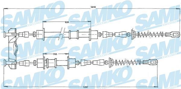 Samko C0572B Трос стояночного тормоза C0572B: Отличная цена - Купить в Польше на 2407.PL!