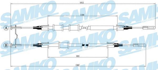 Samko C0585B Cable Pull, parking brake C0585B: Buy near me in Poland at 2407.PL - Good price!