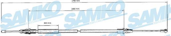 Samko C0707B Трос гальма стоянки C0707B: Приваблива ціна - Купити у Польщі на 2407.PL!