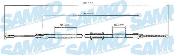 Samko C0600B Cable Pull, parking brake C0600B: Buy near me in Poland at 2407.PL - Good price!