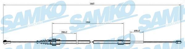 Samko C0808B Трос гальма стоянки C0808B: Купити у Польщі - Добра ціна на 2407.PL!