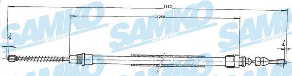 Samko C0732B Трос стояночного тормоза C0732B: Отличная цена - Купить в Польше на 2407.PL!