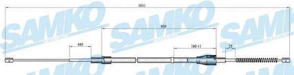 Samko C0809B Трос стояночного тормоза C0809B: Отличная цена - Купить в Польше на 2407.PL!