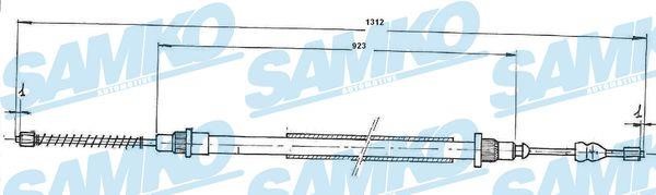 Samko C0837B Cable Pull, parking brake C0837B: Buy near me at 2407.PL in Poland at an Affordable price!