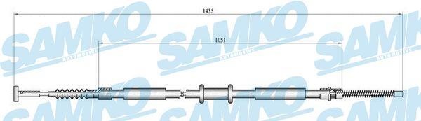 Samko C0843B Cable Pull, parking brake C0843B: Buy near me at 2407.PL in Poland at an Affordable price!