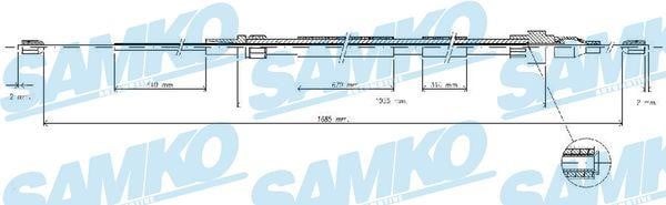 Samko C0936B Cable Pull, parking brake C0936B: Buy near me in Poland at 2407.PL - Good price!