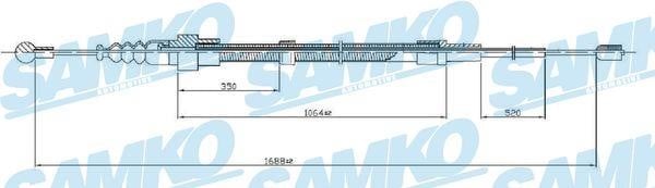 Samko C0953B Cable Pull, parking brake C0953B: Buy near me in Poland at 2407.PL - Good price!