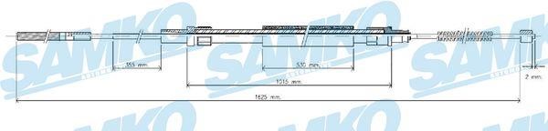 Samko C0960B Cable Pull, parking brake C0960B: Buy near me in Poland at 2407.PL - Good price!