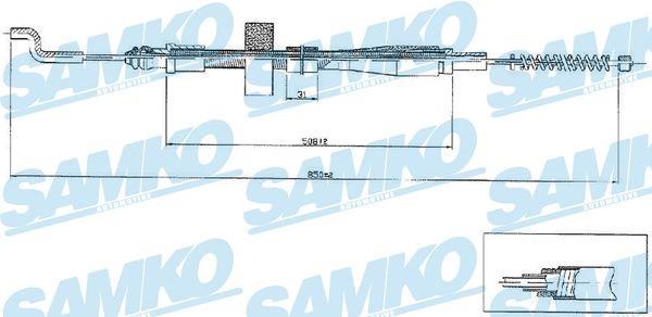 Samko C0971B Cable Pull, parking brake C0971B: Buy near me in Poland at 2407.PL - Good price!