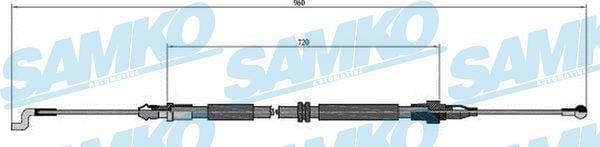 Samko C0973B Cable Pull, parking brake C0973B: Buy near me in Poland at 2407.PL - Good price!