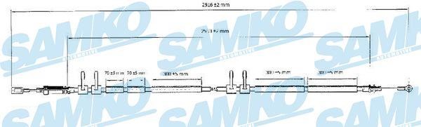 Samko C0989B Трос стояночного тормоза C0989B: Отличная цена - Купить в Польше на 2407.PL!