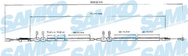 Samko C0989B Linka hamulca tył C0989B: Dobra cena w Polsce na 2407.PL - Kup Teraz!