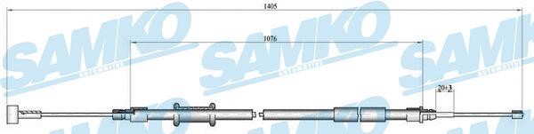 Samko C1008B Cable Pull, parking brake C1008B: Buy near me in Poland at 2407.PL - Good price!