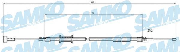 Samko C1009B Cable Pull, parking brake C1009B: Buy near me in Poland at 2407.PL - Good price!