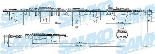 Samko C1383B Cable Pull, parking brake C1383B: Buy near me in Poland at 2407.PL - Good price!