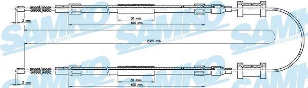 Samko C1483B Cable Pull, parking brake C1483B: Buy near me in Poland at 2407.PL - Good price!