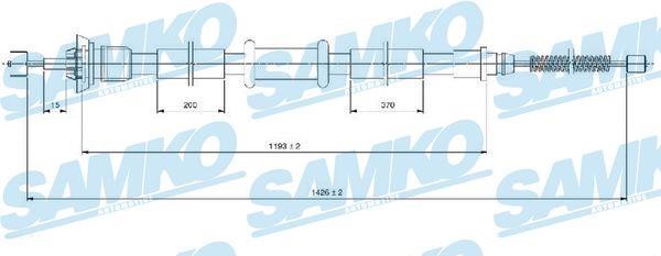 Samko C1247B Трос стояночного тормоза C1247B: Отличная цена - Купить в Польше на 2407.PL!