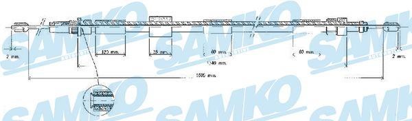 Samko C1258B Cable Pull, parking brake C1258B: Buy near me in Poland at 2407.PL - Good price!