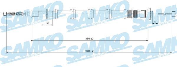 Samko C1689B Трос стояночного тормоза C1689B: Отличная цена - Купить в Польше на 2407.PL!
