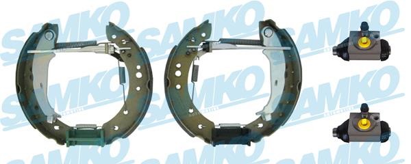 Samko KEG697 Brake shoes with cylinders, set KEG697: Buy near me in Poland at 2407.PL - Good price!