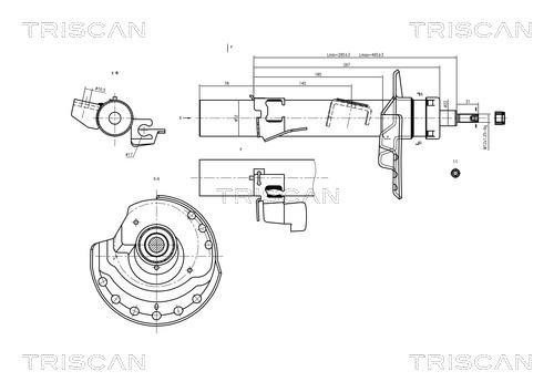 Triscan 8705 16103 Амортизатор подвески передний правый газомасляный 870516103: Отличная цена - Купить в Польше на 2407.PL!