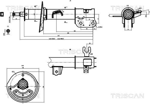 Triscan 8705 21101 Амортизатор подвески передний левый газомасляный 870521101: Отличная цена - Купить в Польше на 2407.PL!