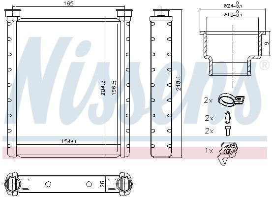 Nissens 72065 Heat exchanger, interior heating 72065: Buy near me in Poland at 2407.PL - Good price!