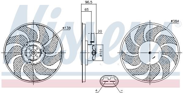 Nissens 85704 Hub, engine cooling fan wheel 85704: Buy near me in Poland at 2407.PL - Good price!