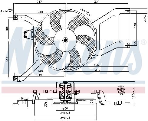 Nissens 85714 Hub, engine cooling fan wheel 85714: Buy near me in Poland at 2407.PL - Good price!