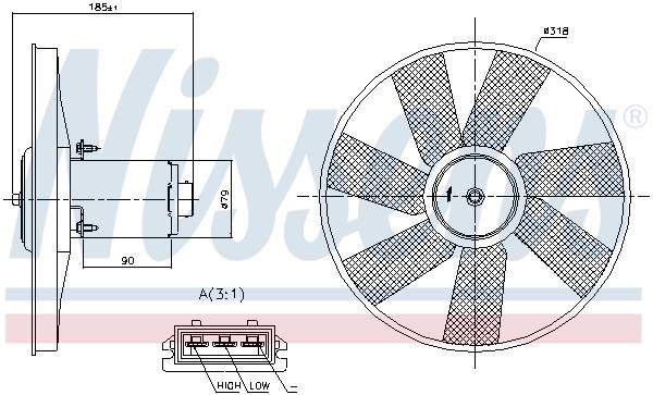 Nissens 85838 Hub, engine cooling fan wheel 85838: Buy near me in Poland at 2407.PL - Good price!