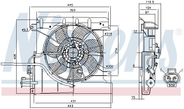 Nissens 85939 Hub, engine cooling fan wheel 85939: Buy near me in Poland at 2407.PL - Good price!