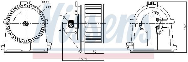 Nissens 87386 Fan assy - heater motor 87386: Buy near me in Poland at 2407.PL - Good price!
