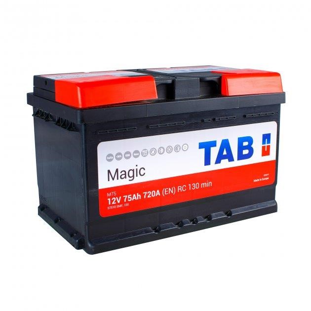 TAB 189072 Battery Tab Magic 12V 75AH 720A(EN) short R+ 189072: Buy near me in Poland at 2407.PL - Good price!