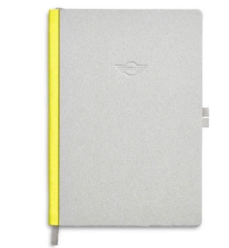BMW 80 24 2 445 693 Notebook with embossed MINI Wing logo lemon, 21,3x15x1,6 cm 80242445693: Buy near me in Poland at 2407.PL - Good price!