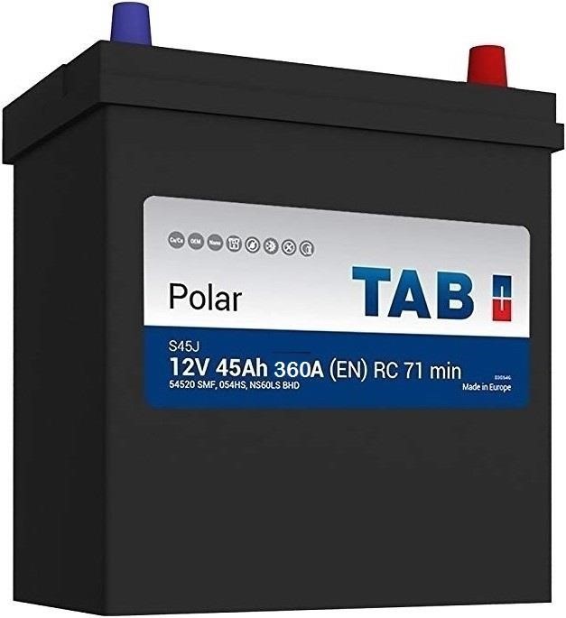 Akumulator Tab Polar S 12V 45AH 360A(EN) Cienki Clem P+ TAB 246145
