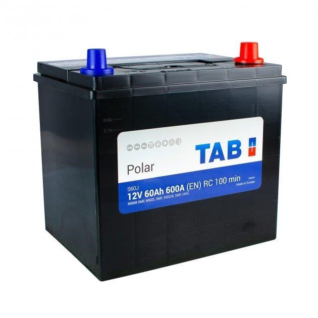 TAB 246860 Battery TAB Polar S 12V 60Ah 600A(EN) R+ 246860: Buy near me in Poland at 2407.PL - Good price!