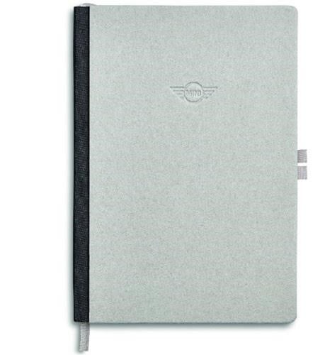 BMW 80 24 2 445 691 Notebook with embossed MINI Wing logo grey, 21,3x15x1,6 cm 80242445691: Buy near me in Poland at 2407.PL - Good price!