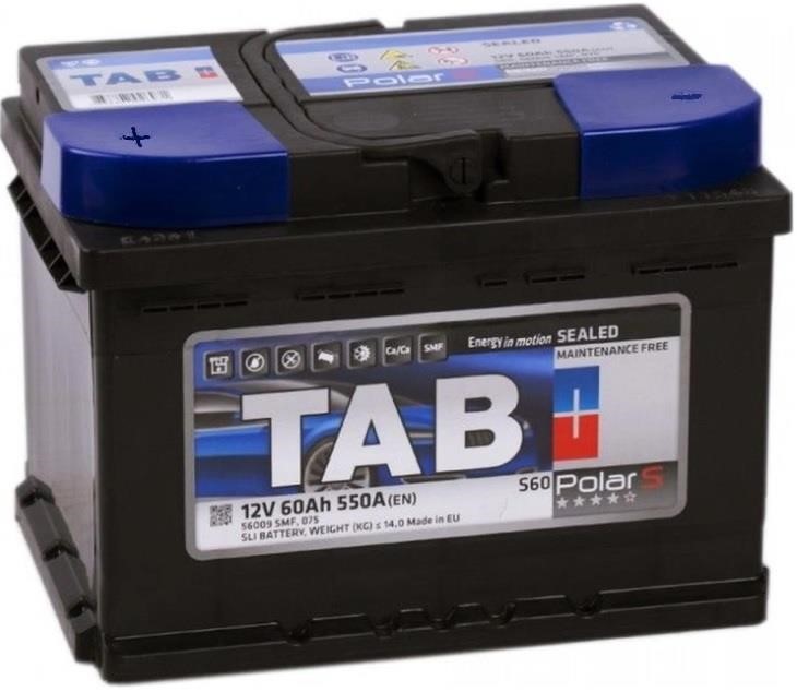 TAB 246160 Battery TAB Polar Blue 12V 60AH 550A(EN) L+ 246160: Buy near me in Poland at 2407.PL - Good price!