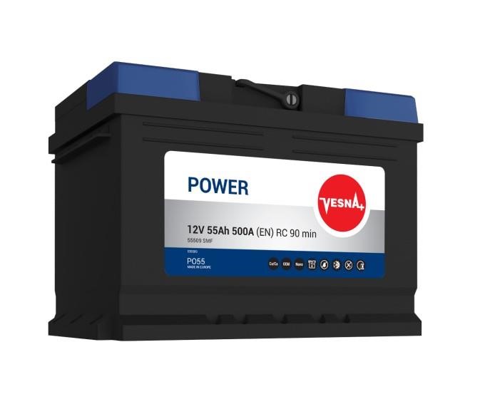 Vesna 415255 Battery Vesna Power 12V 55AH 500A(EN) R+ 415255: Buy near me in Poland at 2407.PL - Good price!