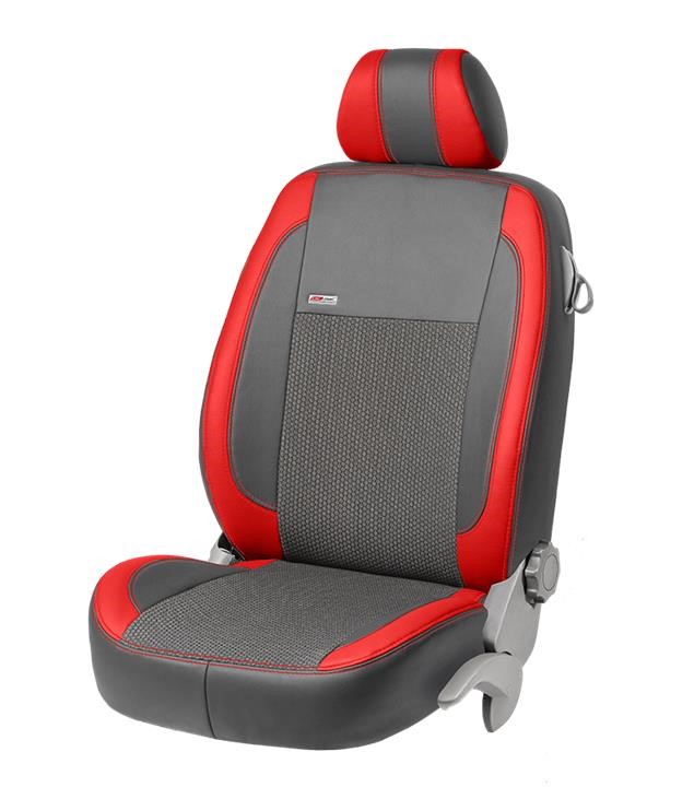 EMC Elegant 15100_VP006 Set of covers for Nissan Qashqai i + 2 (5 seats), grey with red leather insert 15100VP006: Buy near me in Poland at 2407.PL - Good price!