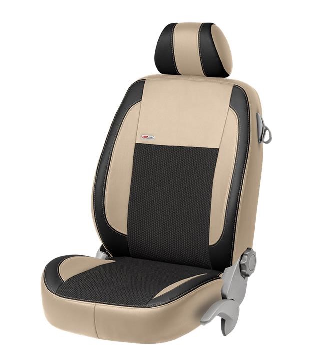 EMC Elegant 10285_VP0023 Set of covers for Ford Transit 6 seats, beige with a black center and a black insert from the leather 10285VP0023: Buy near me in Poland at 2407.PL - Good price!