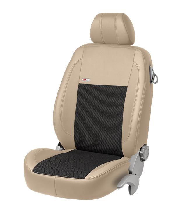 EMC Elegant 5254_VP0024 Set of covers for Kia Carens (5 seats), beige with a black center 5254VP0024: Buy near me in Poland at 2407.PL - Good price!