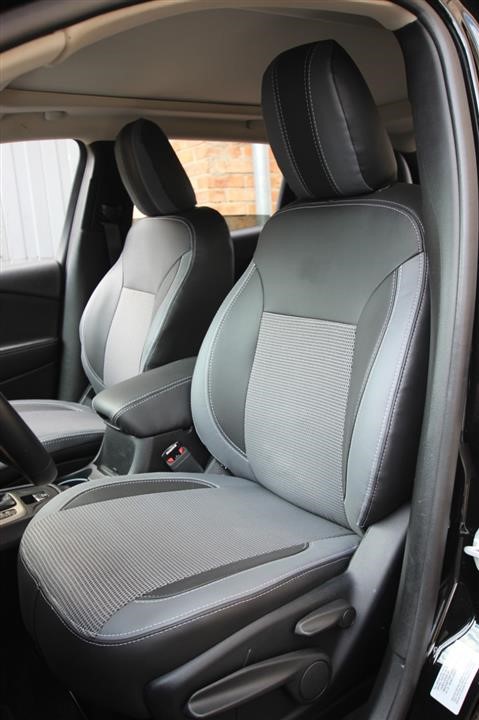 EMC Elegant Set of covers for Volkswagen Passat B 6 sedan, black with grey center and red leather insert – price