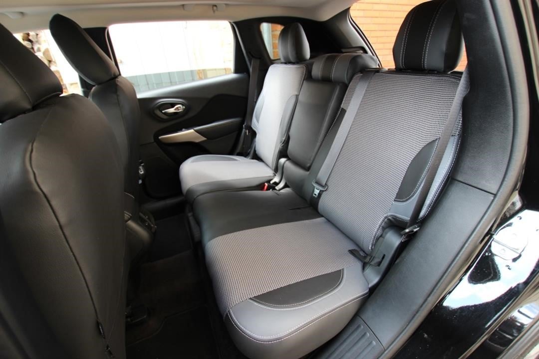 Комплект чохлів для Volkswagen T5 Caravelle 9 місць, чорний з сірим центром і коричневої вставкою з ко EMC Elegant 7975_VP011