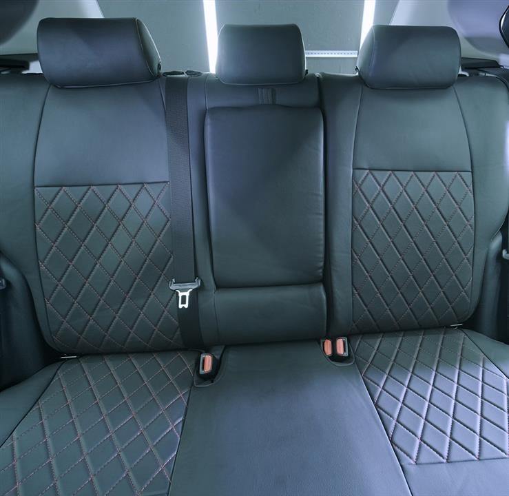 Set of covers for Volkswagen Tiguan, beige with a black center EMC Elegant 30152_EP009
