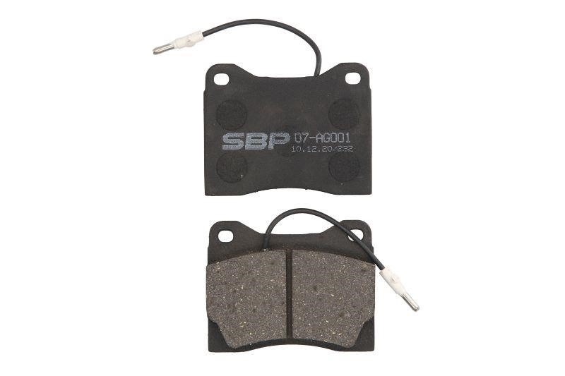 SBP 07-AG001 Brake Pad Set, disc brake 07AG001: Buy near me in Poland at 2407.PL - Good price!