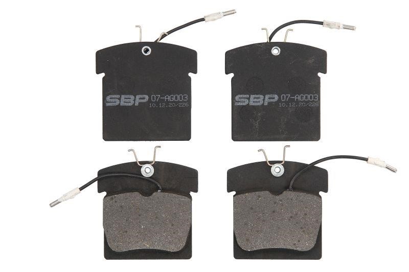 SBP 07-AG003 Brake Pad Set, disc brake 07AG003: Buy near me at 2407.PL in Poland at an Affordable price!