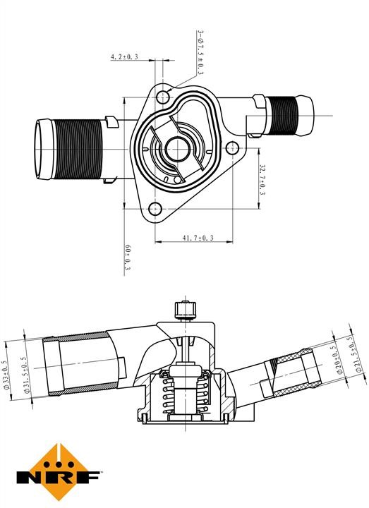 Termostat, środek chłodzący NRF 725009