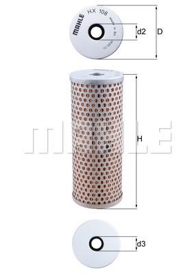 Mahle/Knecht HX 108 Hydraulic filter HX108: Buy near me in Poland at 2407.PL - Good price!