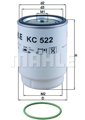 Mahle/Knecht KC 522D Топливный фильтр KC522D: Отличная цена - Купить в Польше на 2407.PL!